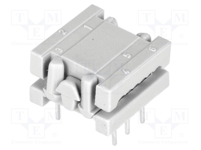 IDC transition; PIN: 6; DIL 7,62mm; IDC,THT; for ribbon cable