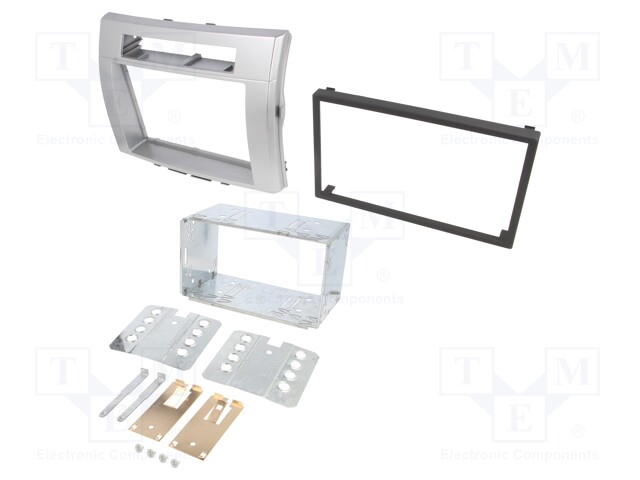 Radio mounting frame; Toyota; 2 DIN; silver