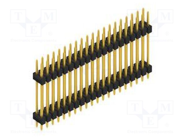 Connector: pin strips; pin header; male; PIN: 40; 2.54mm; THT; 2x20