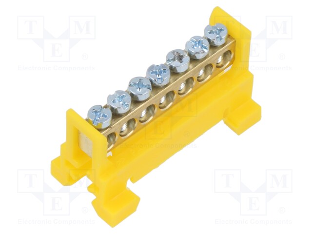 Connector: terminal block; ways: 1; terminals: 7; yellow