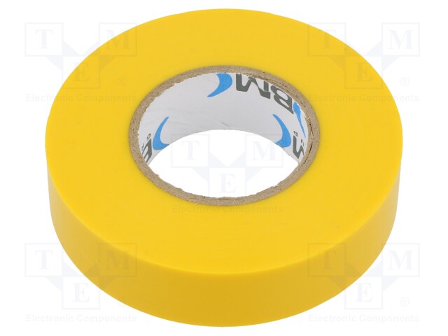 Tape: electrical insulating; W: 19mm; L: 25m; Thk: 0.15mm; yellow