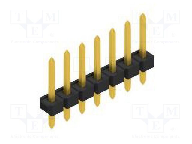 Connector: pin strips; pin header; male; PIN: 7; 2.54mm; THT; 1x7