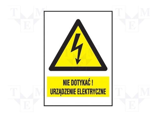 Safety sign; warning; W: 148mm; H: 210mm; FS