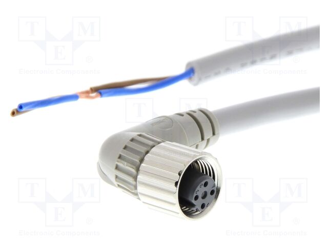 Connection lead; M12; PIN: 4; angled; female