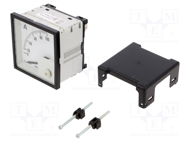 Ammeter; analogue; on panel; I AC: 0÷100A; Class: 1,5; 50÷60Hz; 160g