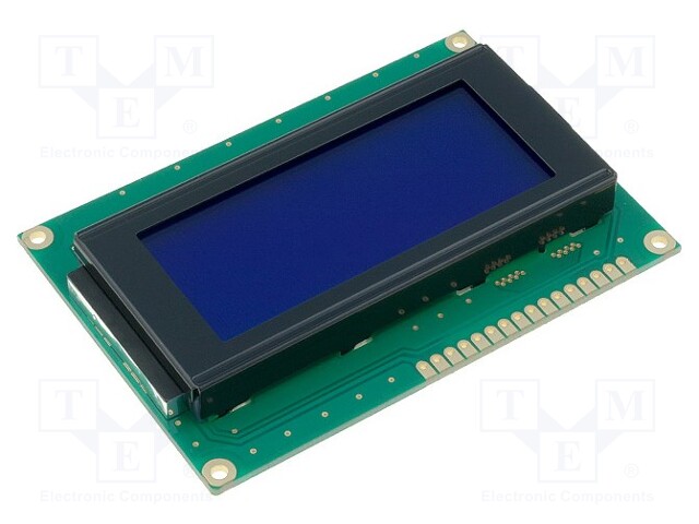 Display: LCD; alphanumeric; STN Negative; 16x4; blue; 87x60x13.6mm