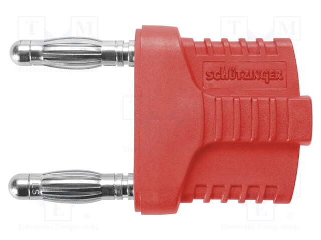 Stackable safety shunt; banana 4mm socket,banana 4mm plug x2