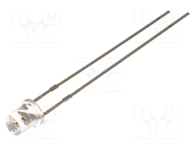 LED; 3mm; red; 750÷1000mcd; 140°; Front: flat; Pitch: 2.54mm