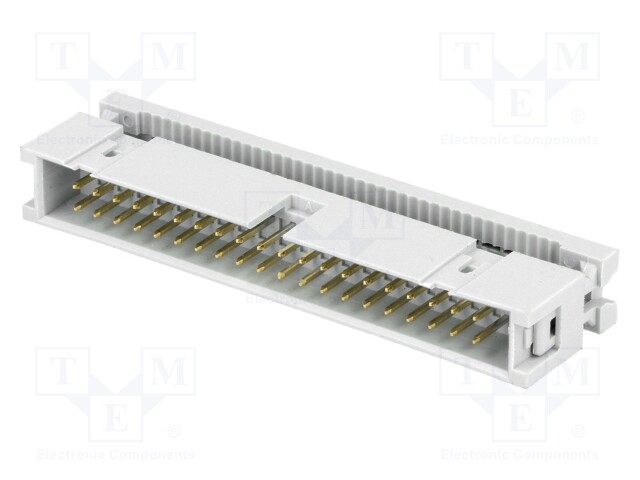 Plug; IDC; male; PIN: 40; IDC; for ribbon cable; 1.27mm; gold-plated