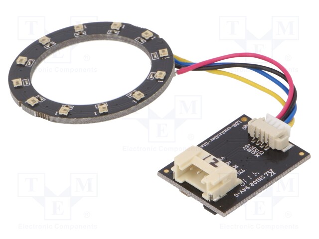 Module: LED ring; Colour: RGB; 1W; 5VDC; 120°; No.of diodes: 12; 5mA
