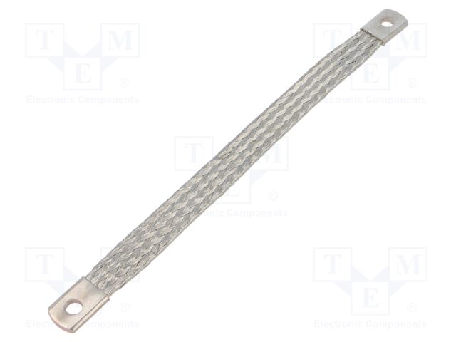 Braids; earthing tape; 16mm2; Ø1: 6.5mm; Ø2: 6.5mm; L: 0.2m