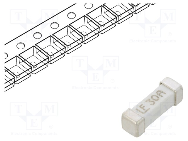 Fuse, Surface Mount, 30 A, NANO2 456 Series, 125 VAC, 32 VDC, Very Fast Acting, SMD