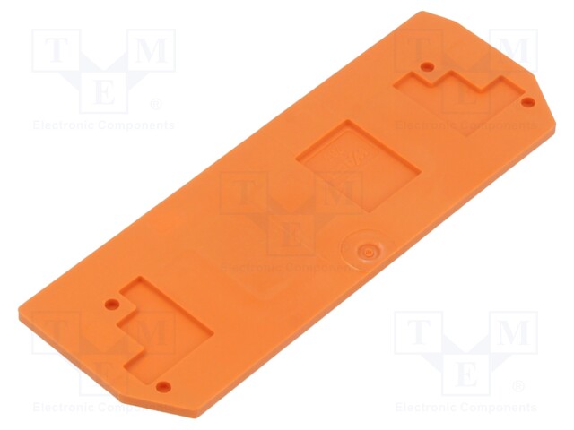 End piece; orange; 37.5x104.3x2.5mm