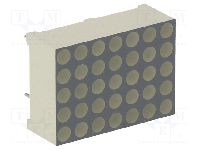 Display: LED; matrix; 5x7; red; 8÷24mcd; anode; 17.78x12.7mm