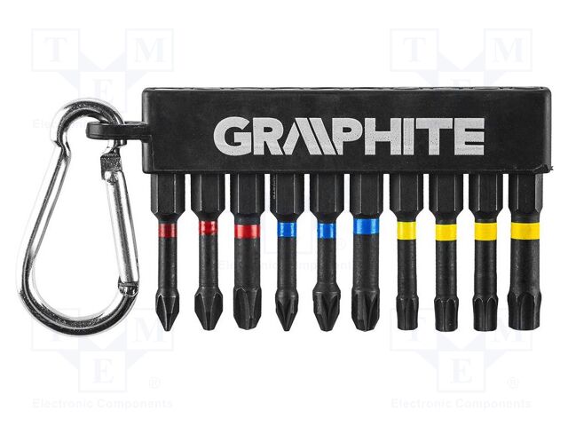 Kit: screwdriver bits; 50mm; impact; Mounting: 1/4" (E6,3mm)
