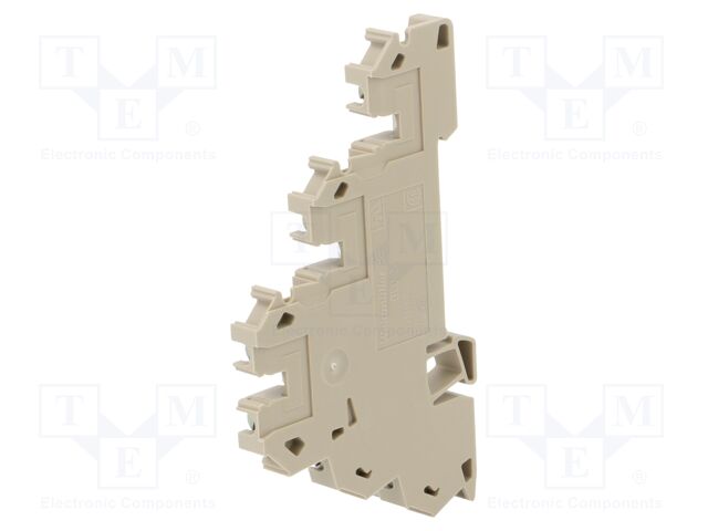 Splice terminal: rail; 2.5mm2; ways: 3; terminals: 6; beige; wemid