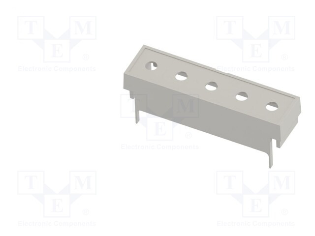 Terminals cover; grey; 10.16mm; Holes no: 5
