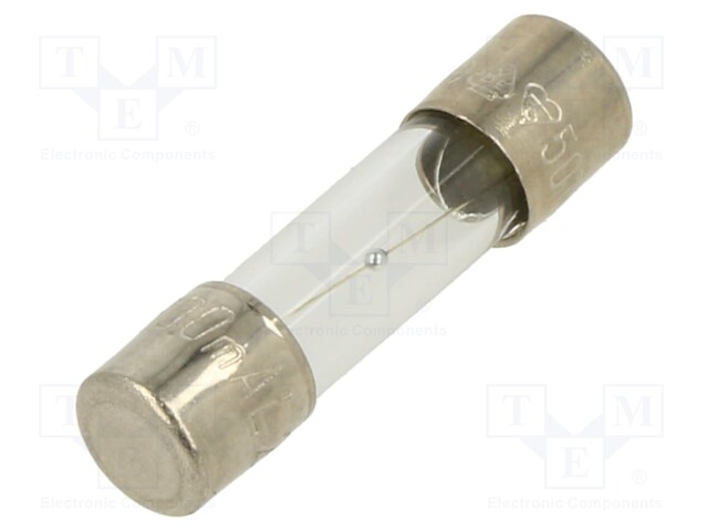 Fuse: fuse; 800mA; 250VAC; glass; 20x5.2mm; brass; bulk