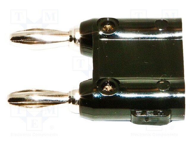 Stackable safety shunt; 4mm banana; 15A; 5kV; black; screw
