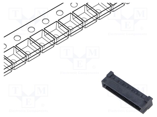Connector: PCB to PCB; female; PIN: 60; 0.8mm; HSEC8; gold-plated