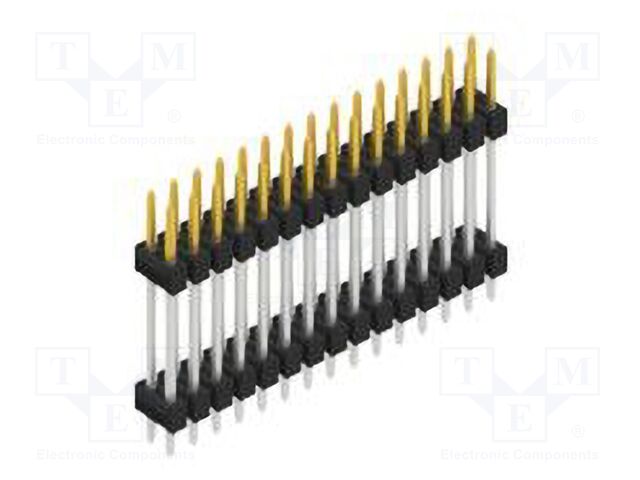 Connector: pin strips; pin header; male; PIN: 30; 2.54mm; THT; 2x15
