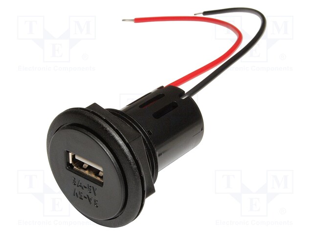 Automotive power supply; USB A socket; 3A; Sup.volt: 12÷24VDC