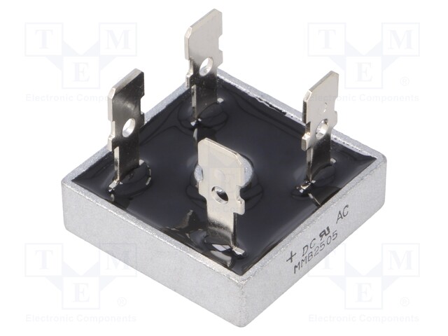 Single-phase bridge rectifier; Urmax: 50V; If: 25A; Ifsm: 400A