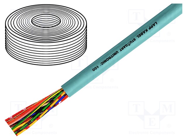 Wire; stranded; Cu; UNITRONIC® 100; 24x0,14mm2; unshielded; grey