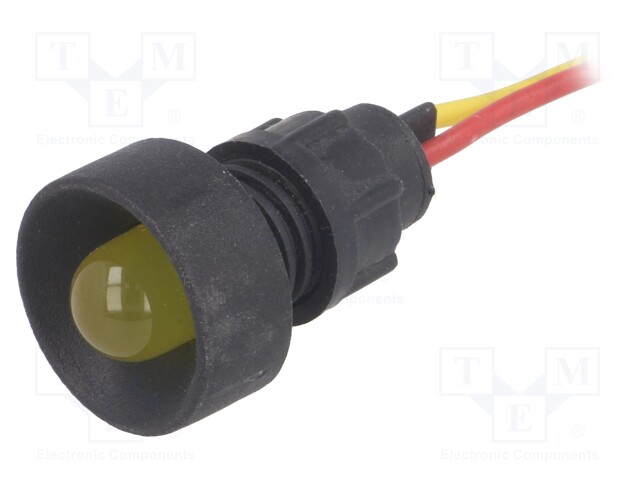Indicator: LED; recessed; 12÷24VDC; 12÷24VAC; Cutout: Ø13mm; IP20
