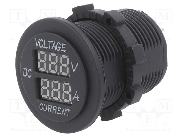 Voltmeter; Sup.volt: 5÷30VDC; I DC: 1÷15A; black; green
