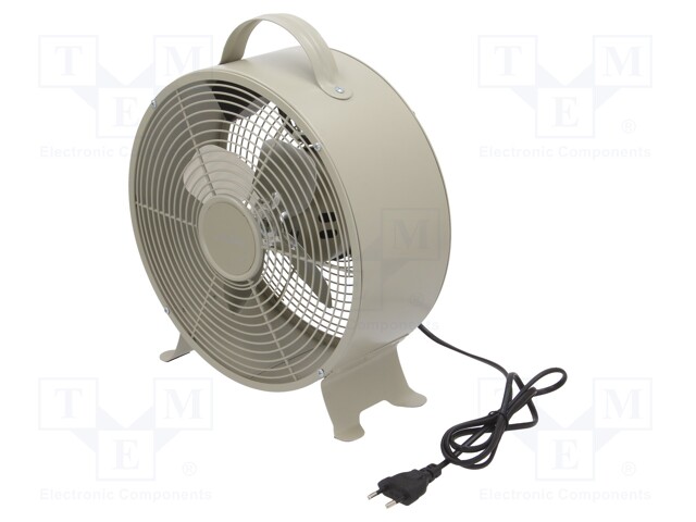 Fan: AC; 20W; 220÷240V; Ø: 250mm; Len: 1.5m; 335x265x110mm; grey