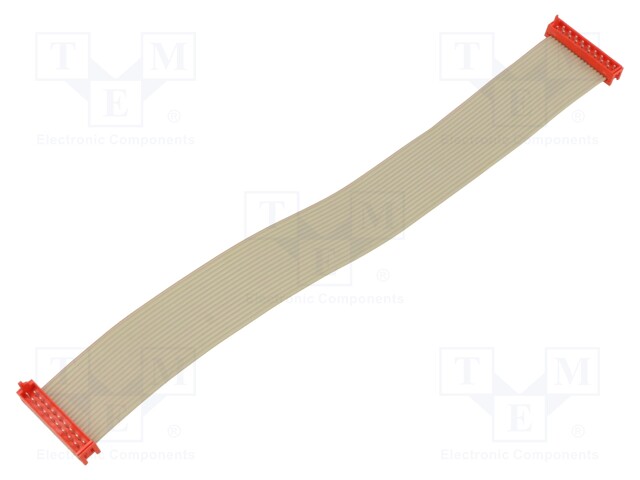 Cable: ribbon cable with connectors; PIN: 18; Layout: 2x9; plug