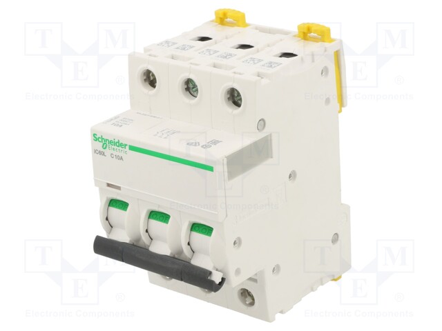 Circuit breaker; 230/400VAC; 100÷144VDC; Inom: 10A; Poles: 3; DIN