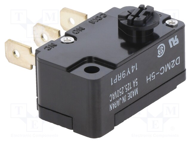 Microswitch SNAP ACTION; without lever; SPDT; 5A/230VAC; ON-ON