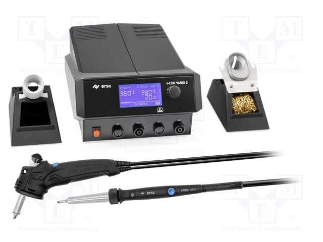 Hot air soldering station; digital,with knob; 150÷450°C; ESD