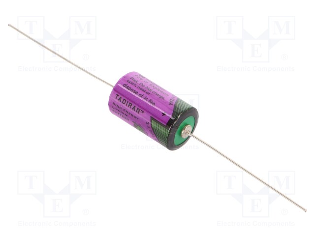 Battery: lithium (LTC); 3.6V; 1/2AA; axial; Ø14.7x25.2mm; 1200mAh
