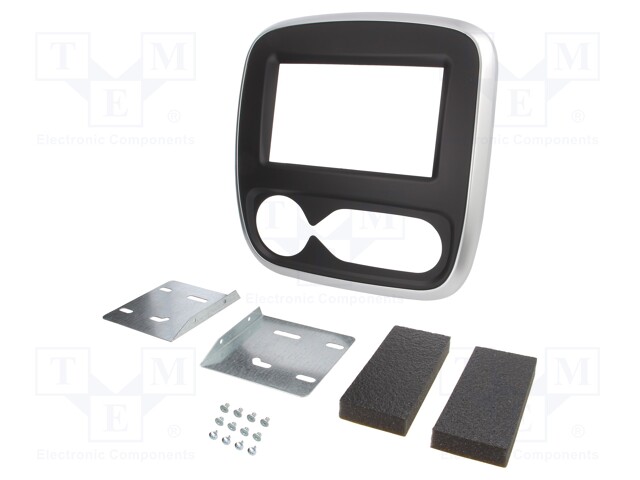 Radio mounting frame; Fiat,Nissan,Opel,Renault; 2 DIN