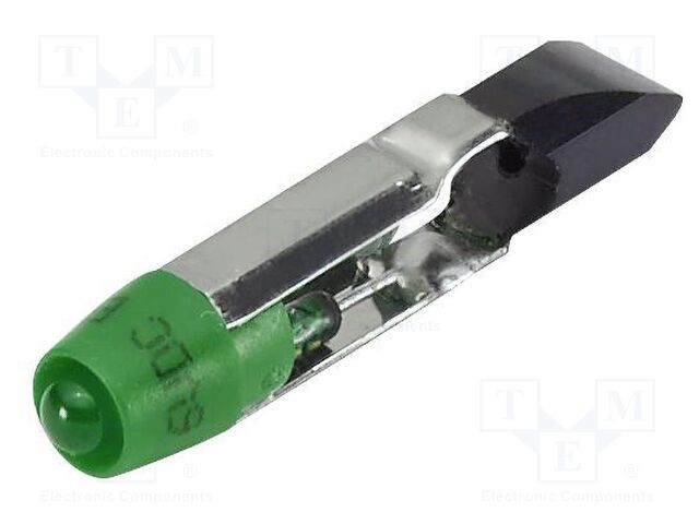 LED lamp; green; T5,5; 6VDC; No.of diodes: 1