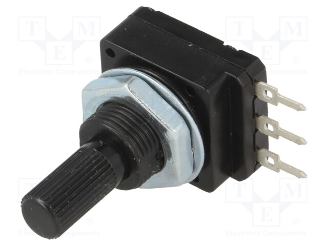 Potentiometer: shaft; single turn; 1kΩ; 60mW; PCB; 6mm; plastic