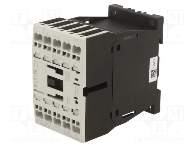 Contactor: 3-pole; NO x3; Auxiliary contacts: NC; 24VDC; 9A; DILM9