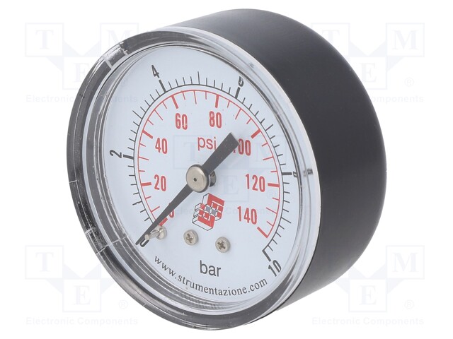 Manometer; 0÷10bar; non-aggressive liquids,inert gases; 50mm
