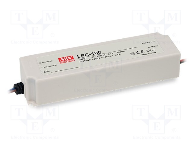 Power supply: switched-mode; LED; 101.5W; 29÷58VDC; 1750mA; IP67