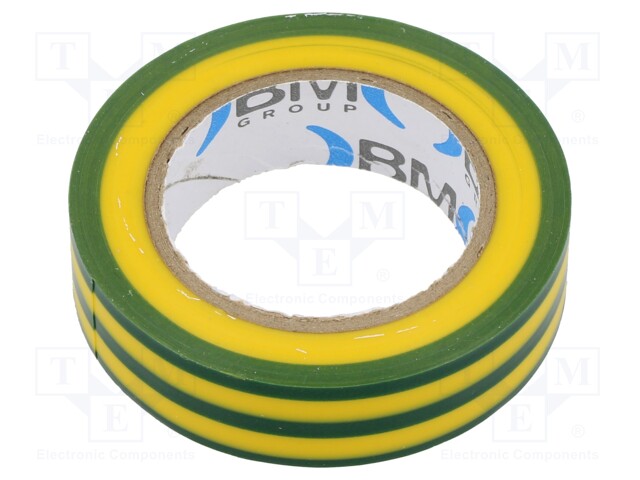 Tape: electrical insulating; W: 15mm; L: 10m; Thk: 0.15mm; PVC film
