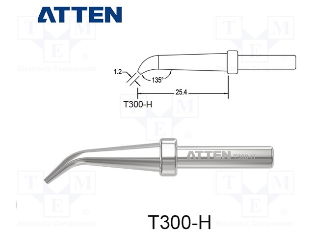 Tip; flat,bent; 1.2mm; for  soldering iron; SP-H090,ST-9003D