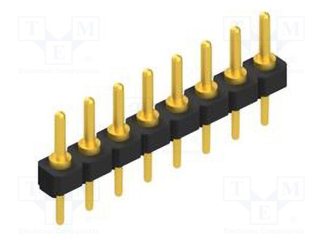 Connector: pin strips; pin header; male; PIN: 8; 2.54mm; THT; 1x8