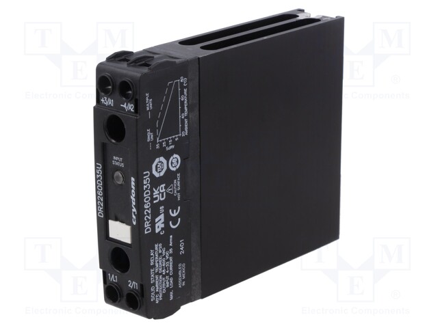 Relay: solid state; Ucntrl: 4÷32VDC; 35A; 48÷600VAC; DIN; -40÷80°C