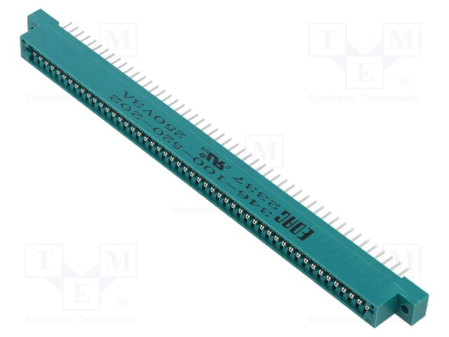 Card edge; PIN: 100; soldering; for panel mounting,on PCBs; 346