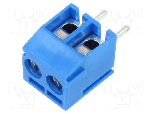 Connector: PCB terminal block; terminal; 10A; 150V; PIN: 2; angled