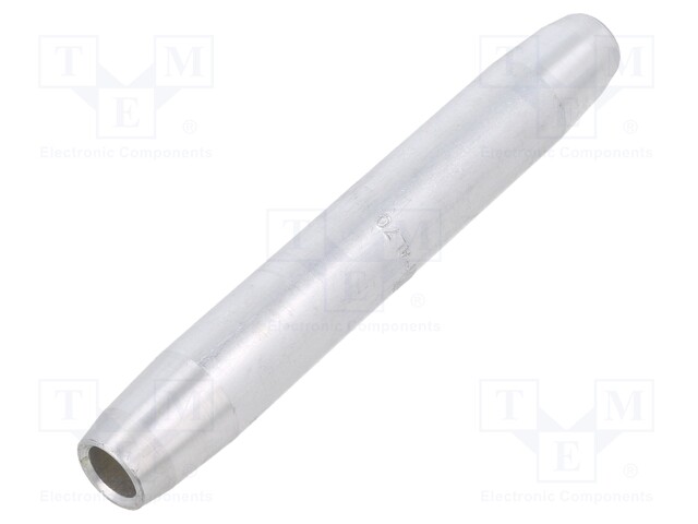 Tip: butt splice; non-insulated; aluminum; 70mm2; crimped; 2/0AWG