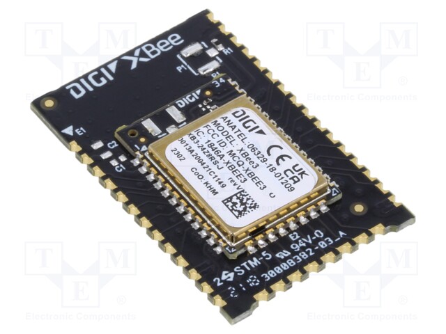 Module: RF; RF PAD; XBee; 2.4GHz; I2C,SPI,UART; -103dBm; 8dBm; SMD